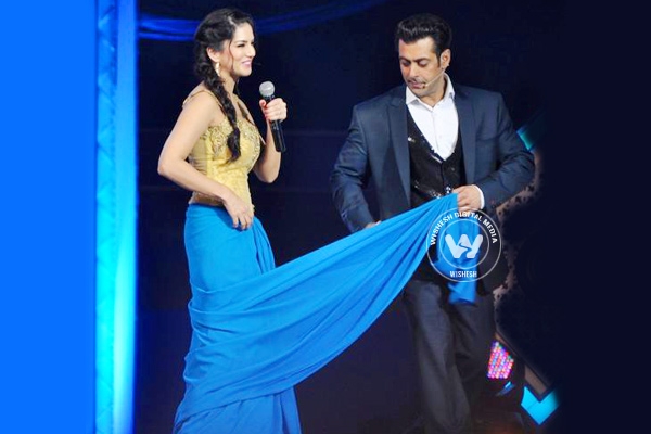 Sunny Leone learn to drape saree from Salman},{Sunny Leone learn to drape saree from Salman